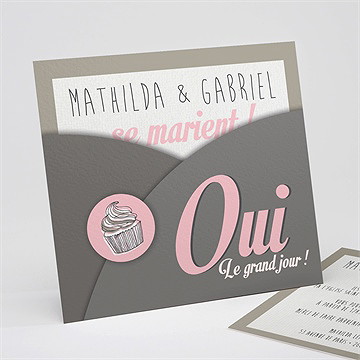 Faire-part mariage classique recto verso