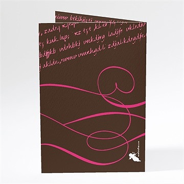 Menu mariage symboles d'amour - Dos du menu