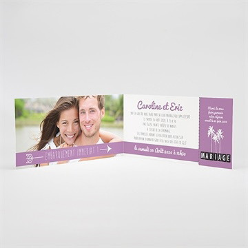 Faire-part mariage destination mariage - Intérieur du faire-part