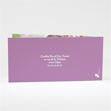 Faire-part mariage destination mariage - Dos du faire-part