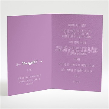 Menu mariage destination mariage - Intérieur du menu