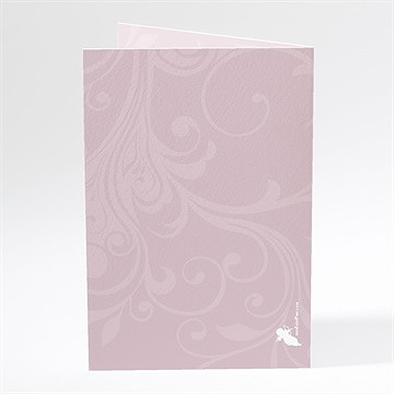 Menu mariage douceur et romantisme - Dos du menu