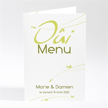 Menu mariage moderne et printanier