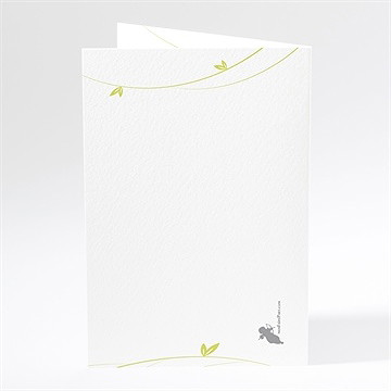 Menu mariage moderne et printanier - Dos du menu