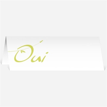 Marque-place mariage moderne et printanier