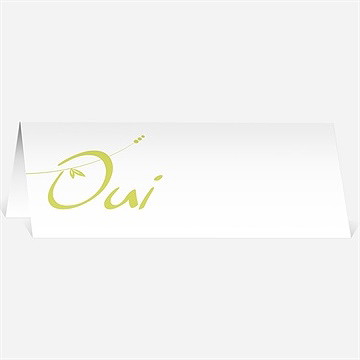 Marque-place mariage moderne et printanier