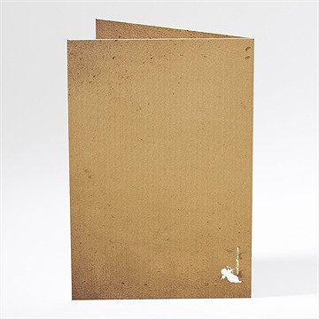 Faire-part mariage rouge à lèvres et moustache - Dos du faire-part