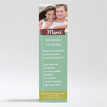 Remerciement mariage fantaisie et joie d'annoncer !