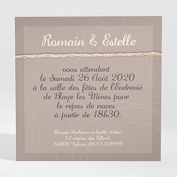Carton d'invitation mariage le duo