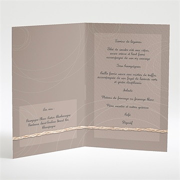 Menu mariage le duo - Intérieur du menu