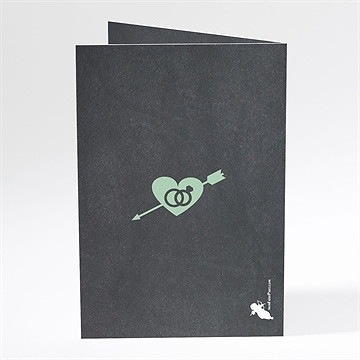 Menu mariage ardoise photo vintage - Dos du menu