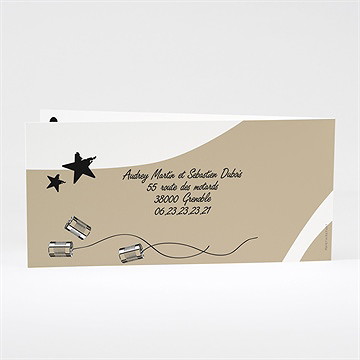 Faire-part mariage moto vintage - Dos du faire-part