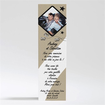 Remerciement mariage moto vintage