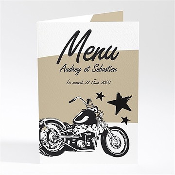 Menu mariage moto vintage
