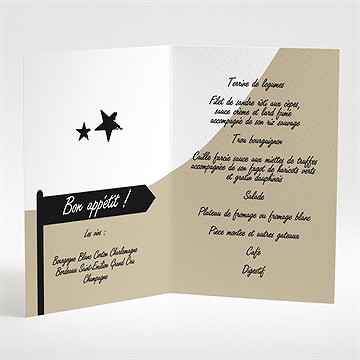 Menu mariage moto vintage - Intérieur du menu