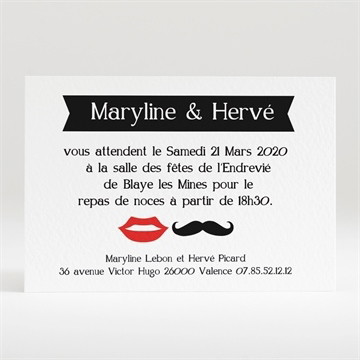 Carton d'invitation mariage humouristique tendance photo