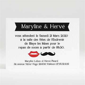 Carton d'invitation mariage humouristique tendance photo