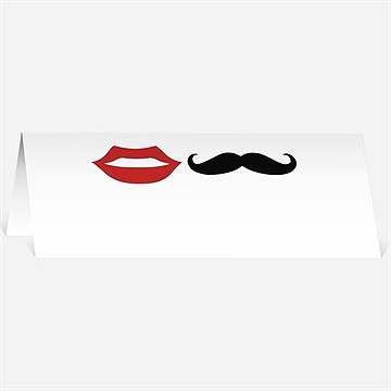 Marque-place mariage humouristique tendance photo