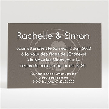 Carton d'invitation mariage annonce originale et vintage