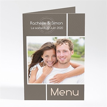 Menu mariage annonce originale et vintage