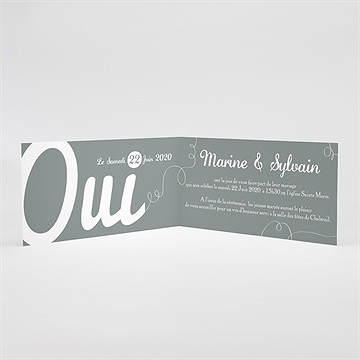 Faire-part mariage toi + moi - Intérieur du faire-part