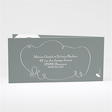 Faire-part mariage toi + moi - Dos du faire-part