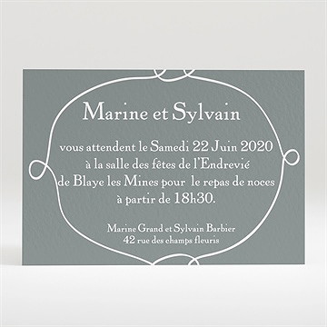 Carton d'invitation mariage toi + moi