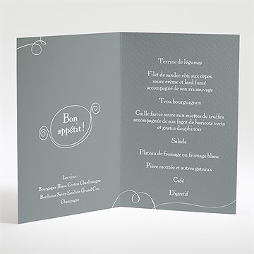 Menu mariage toi + moi - Intérieur du menu