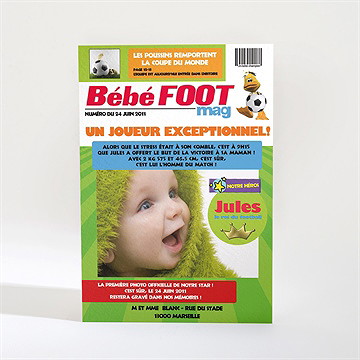 Faire-part naissance bébé foot