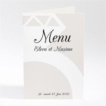 Menu mariage notre diamant