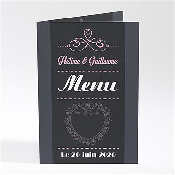 Menu mariage programme vintage et ardoise