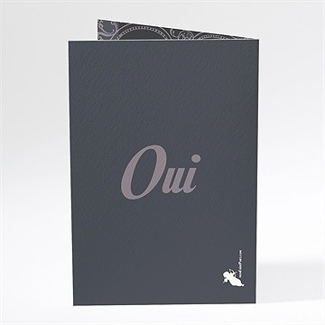 Menu mariage programme vintage et ardoise - Dos du menu