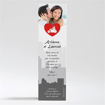 Remerciement mariage romantisme à moto