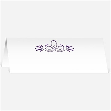 Marque-place mariage médaillon violet et photos
