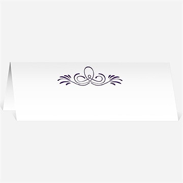 Marque-place mariage médaillon violet et photos