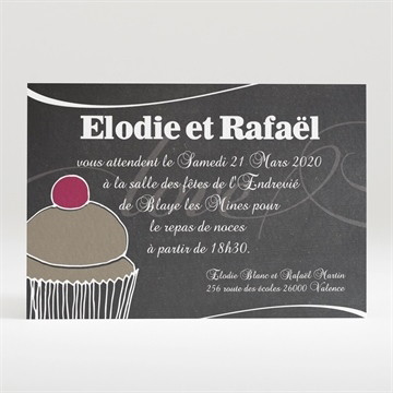 Carton d'invitation mariage love cake