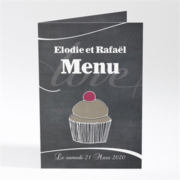 Menu mariage love cake