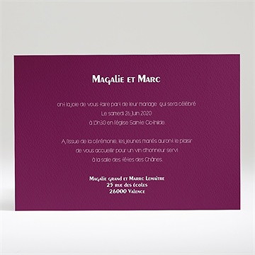 Faire-part mariage mosaïque de nos photos - Dos du faire-part