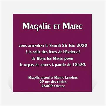 Carton d'invitation mariage mosaïque de nos photos
