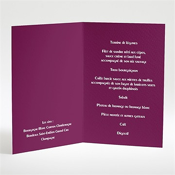 Menu mariage mosaïque de nos photos - Intérieur du menu