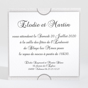 Carton d'invitation mariage trompe l'oeil