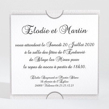 Carton d'invitation mariage trompe l'oeil