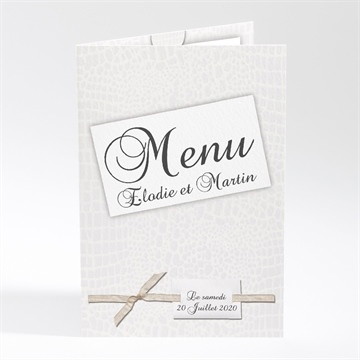 Menu mariage trompe l'oeil