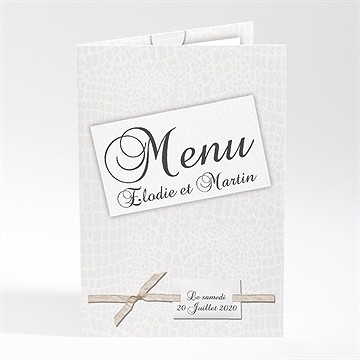 Menu mariage trompe l'oeil