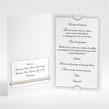 Menu mariage trompe l'oeil - Intérieur du menu