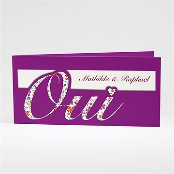 Faire-part mariage oui en fleurs photos