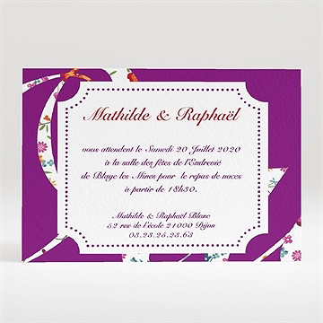 Carton d'invitation mariage oui en fleurs photos