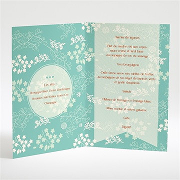 Menu mariage lui et moi - Intérieur du menu