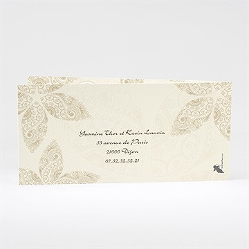 Faire-part mariage romantique byzantin - Dos du faire-part