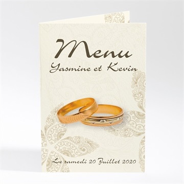 Menu mariage romantique byzantin